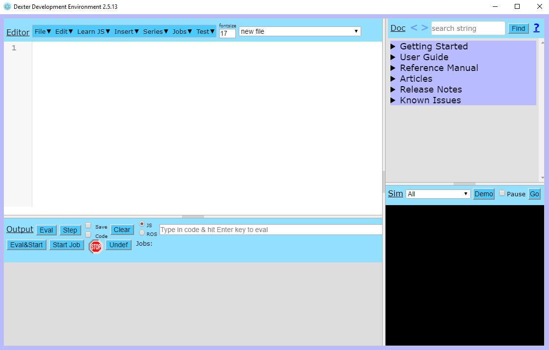 Programming in Dexter Development Environment (Archive)